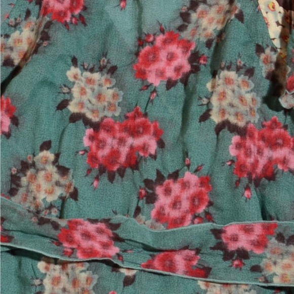 Kenzo green floral wool wrap blosue top - Picture 7 of 9